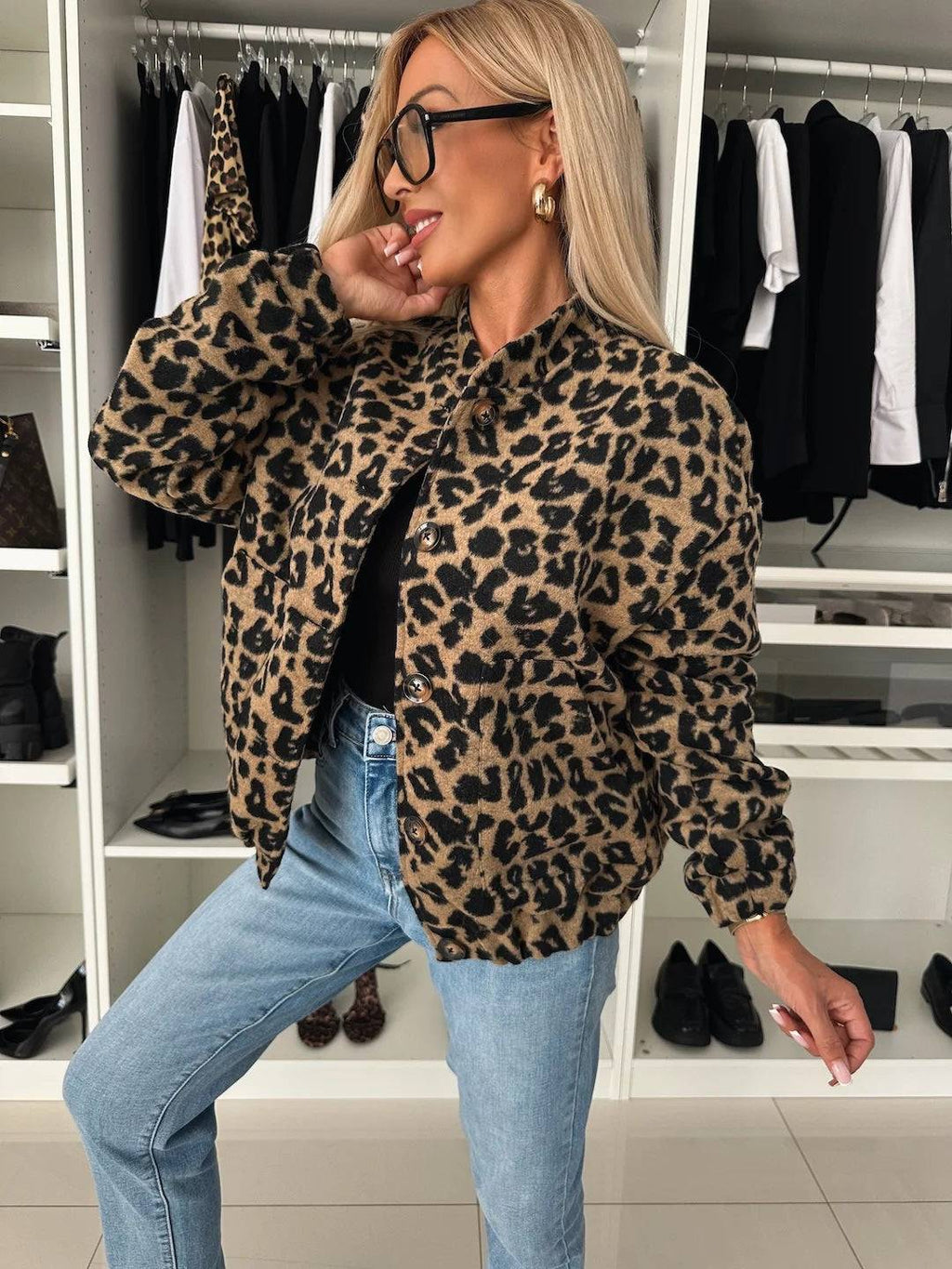 Lisa  | Chaqueta moderna con estampado de leopardo