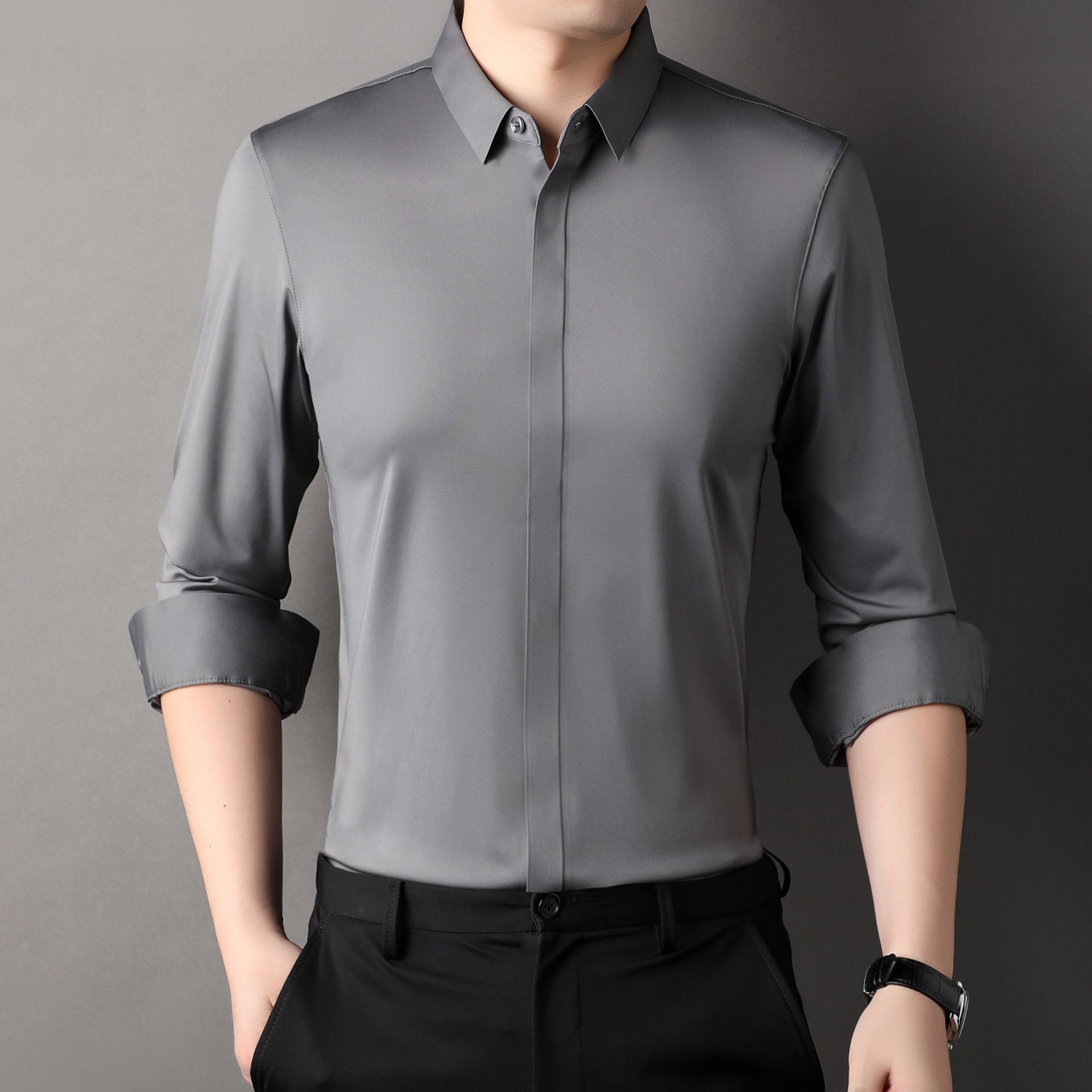 Max | Camisa elástica sin arrugas para hombre
